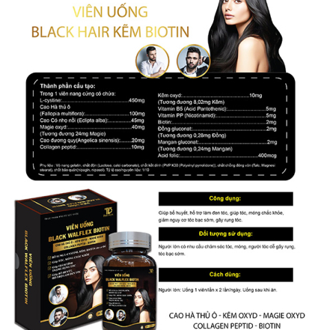 VIÊN UỐNG BLACK HAIR KẼM BIOTIN